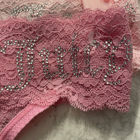 186. Juicy Couture Large Lace with rhinestone monogram 5 pairs - Picture 2 of 6